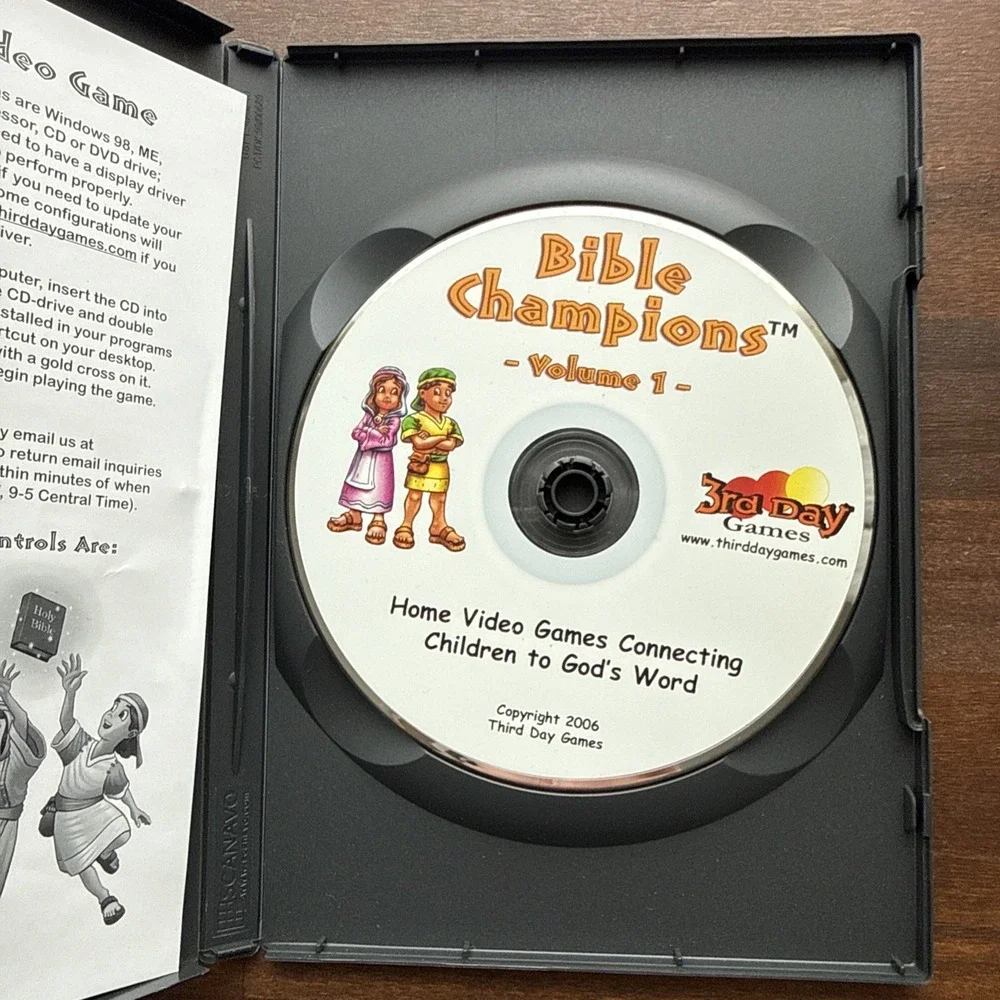 Bible Champions Action Adventure PC Video Game CD-ROM 14 BIBLE STORY GAME LEVELS